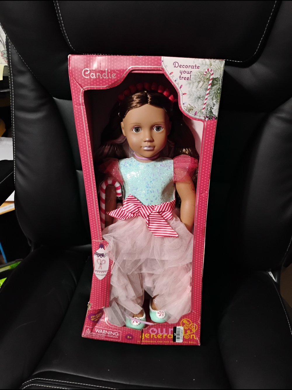 Candie Pink Tulle Party Doll with Aqua Sequin Bodice